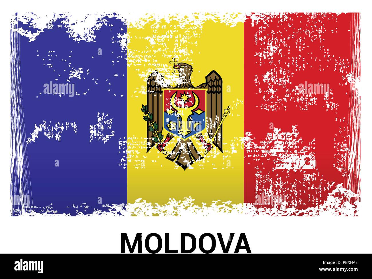 Die Republik Moldau Flagge design Vector Alamy