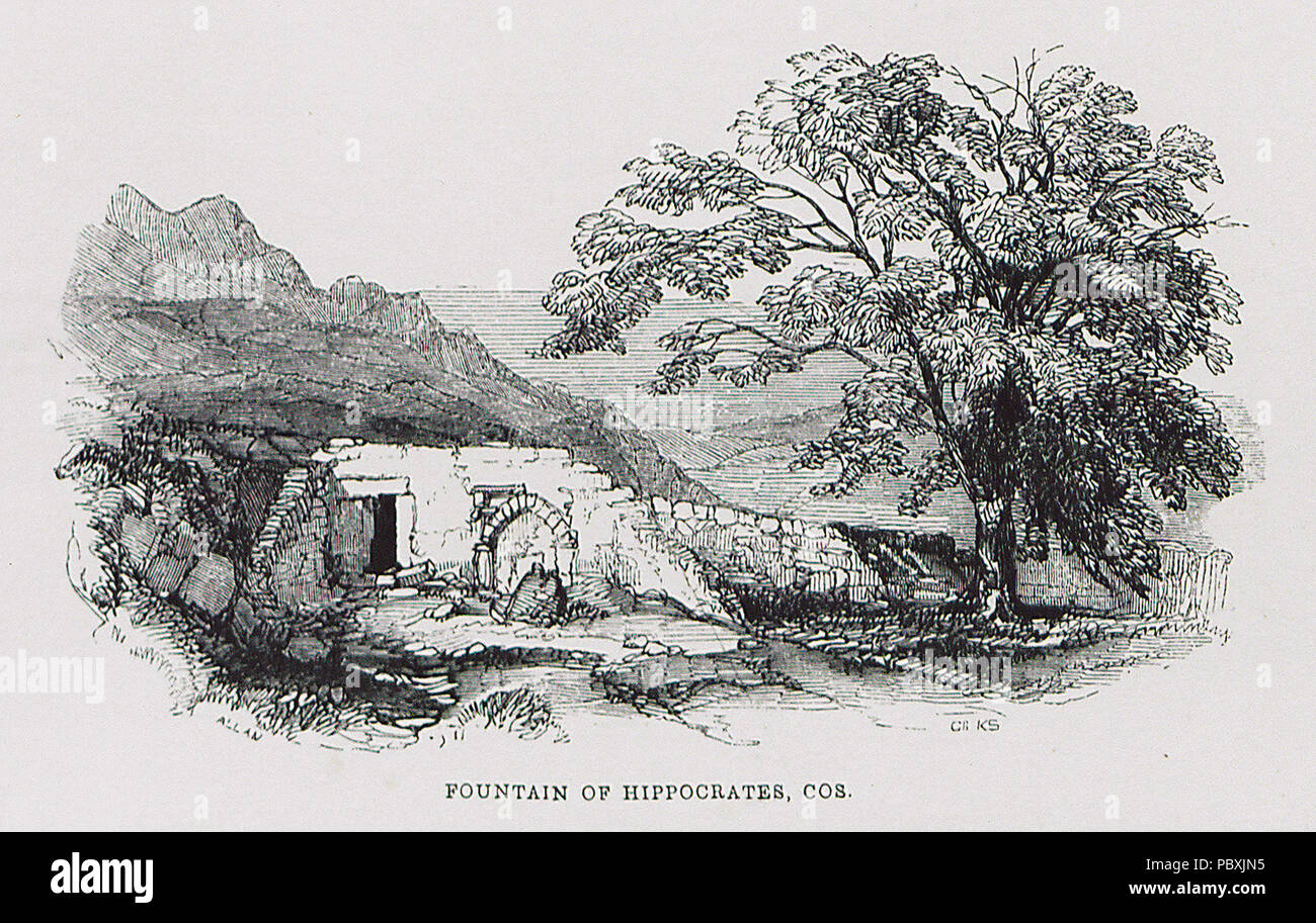 214 Springbrunnen von Hippokrates, Cos-Allan John H-1843 Stockfoto