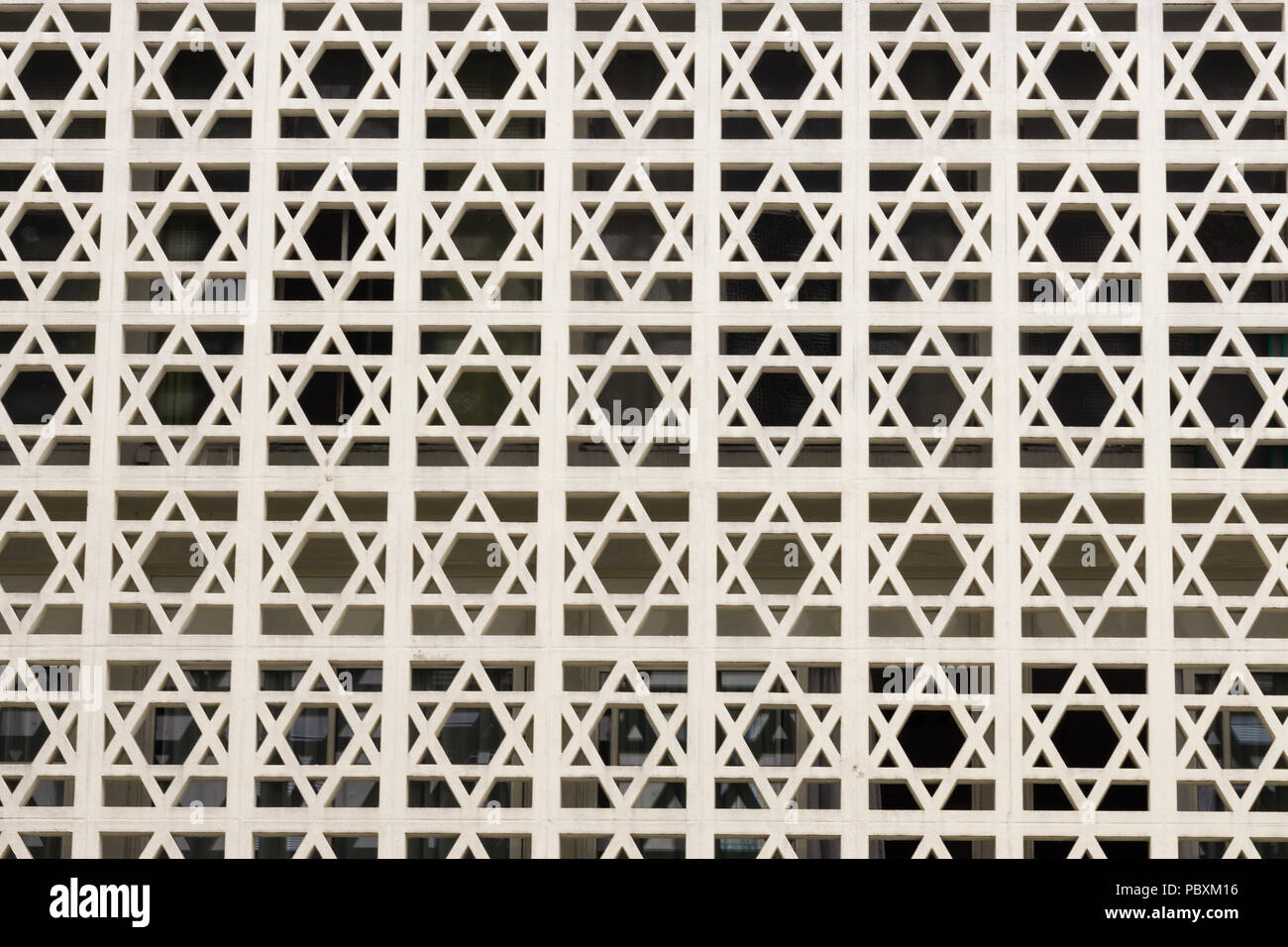 David stern Fassade auf ein Gebäude in Paris, Frankreich, Stockfoto