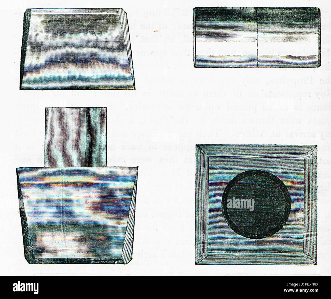 230 Frusta der Propyläen Spalten - Ingram Edward - 1819 Stockfoto