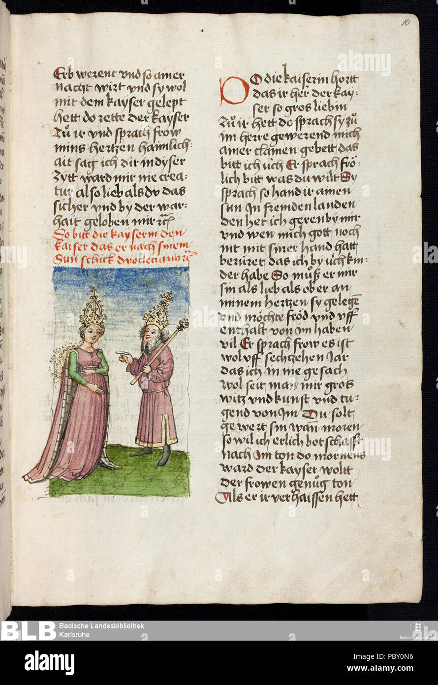 242 Gesta Romanorum Donaueschingen 10 r Stockfotografie Alamy