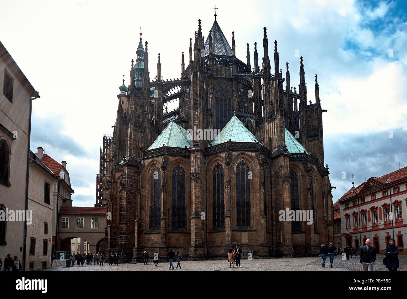 Prag, Tschechische Republik, 15. September 2017: St. Veitsdom in der Prager Burg, Prag, Tschechische Republik. Stockfoto