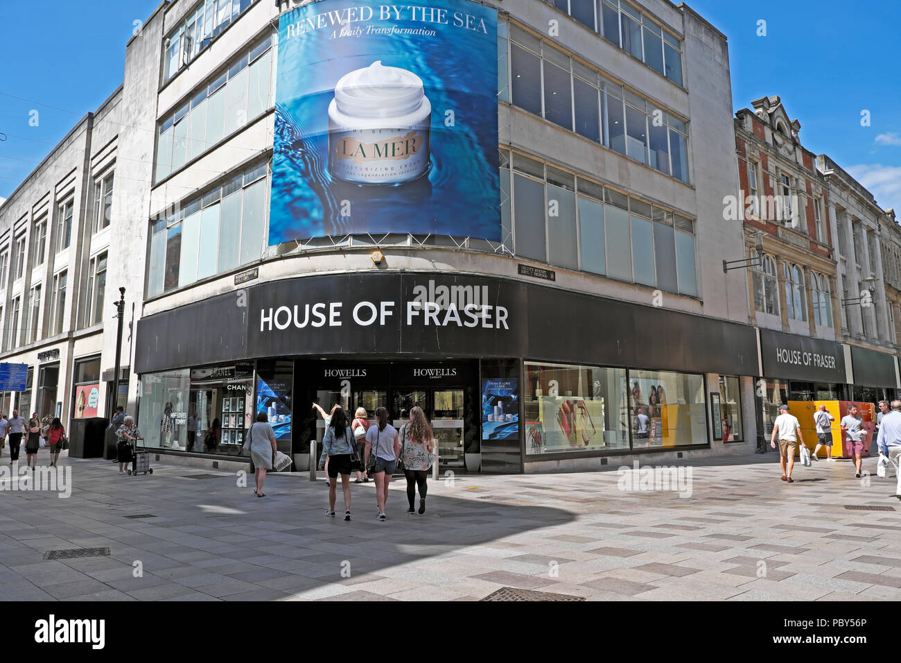 House of Fraser Department Store aufgrund der Schließung im Januar 2019 Cardiff City Centre Wales UK KATHY DEWITT Stockfoto