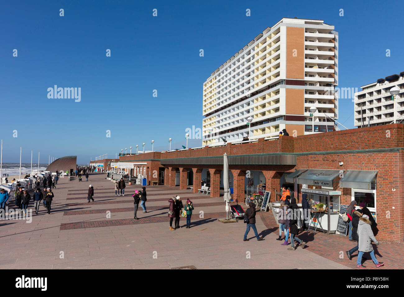Promenade von Westerland, Sylt, Nordfriesland, Schleswig-Holstein ...