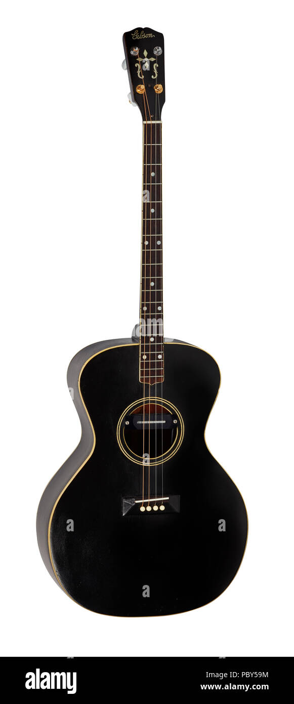 1930er Jahre Gibson TG tenor Gitarre ausgestattet mit einer Abholung Stockfoto