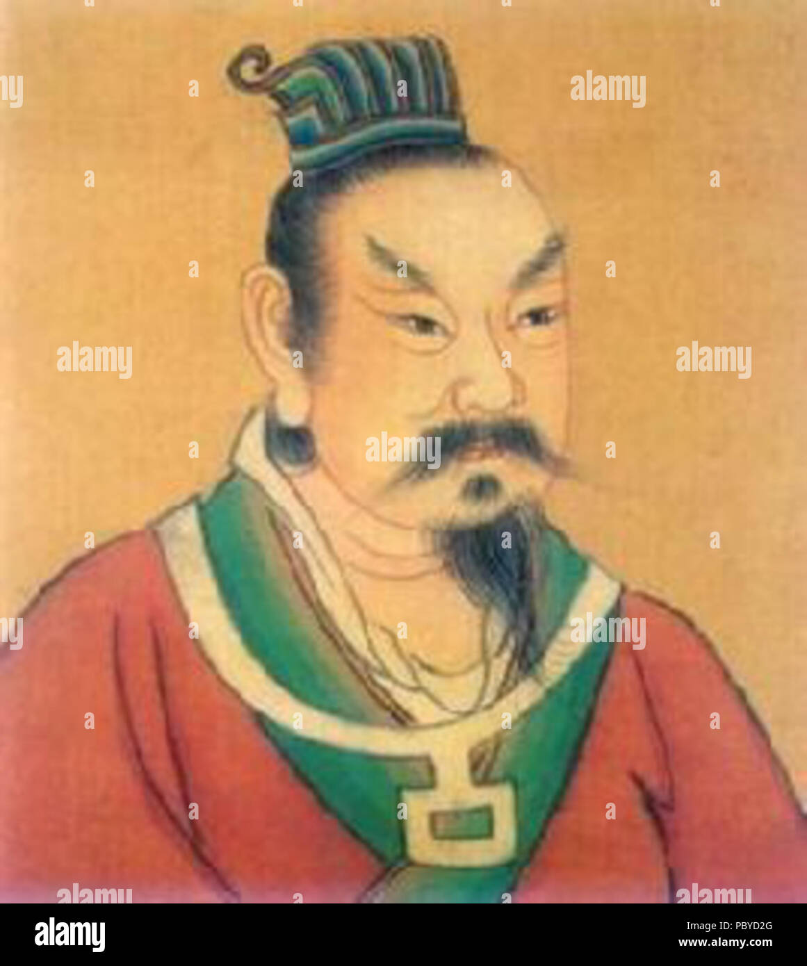 187 Kaiser Taizu von später Liang Zhu Wen Stockfoto