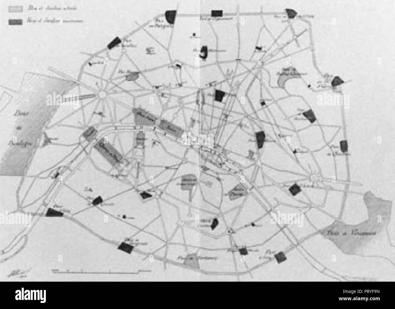 198 Eugene Henard Plan für Parks in Paris, 1903 Stockfoto