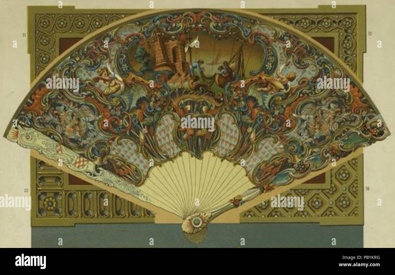 221 französischen Ventilator, 18. Jahrhundert, 7/8 Stockfoto 221 französischen Ventilator, 18. Jahrhundert, 7/8 Stockfoto