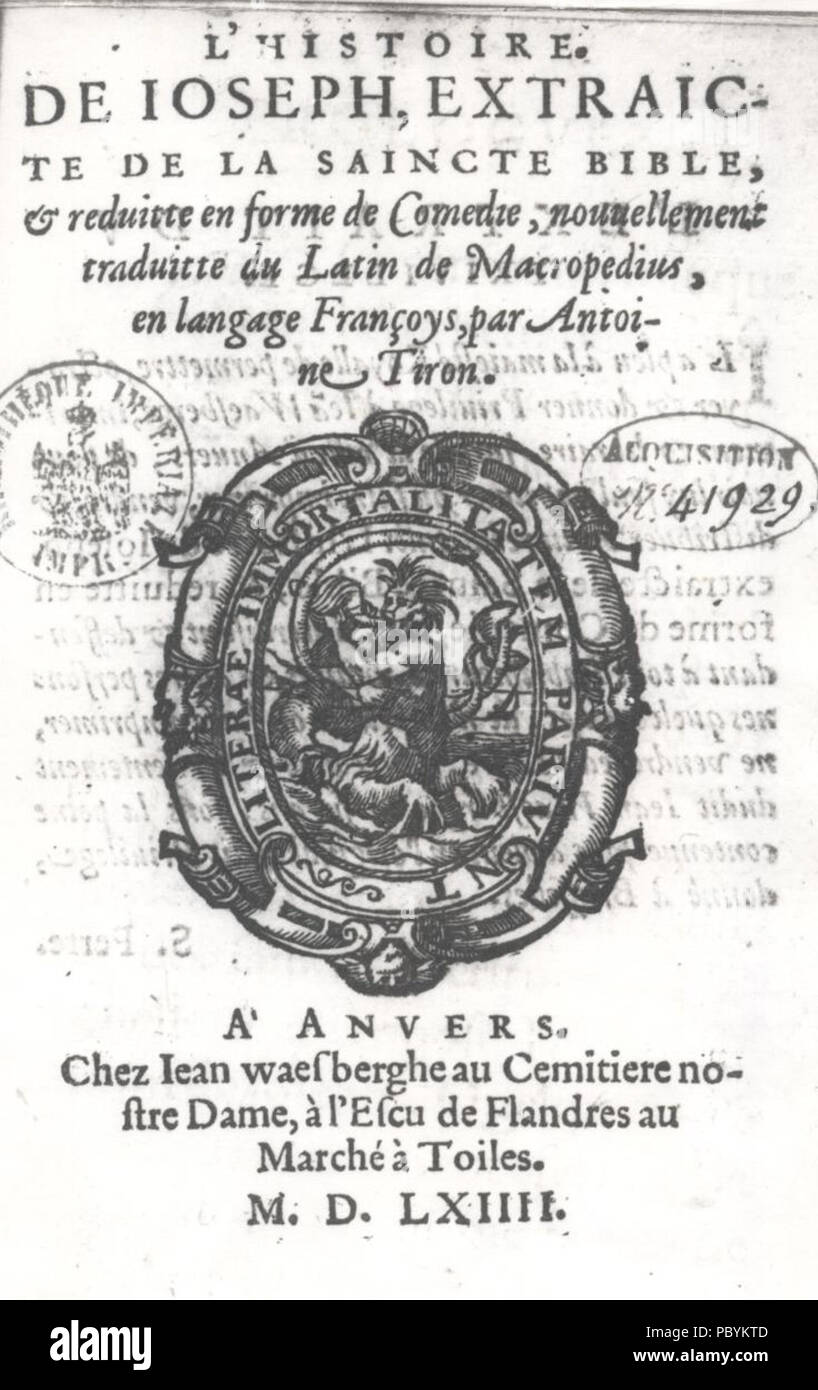 221 Französische Übersetzung des Josephus Stockfoto