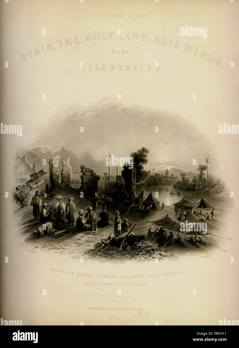264 Hadgi oder Mekka pilgern lagerten in der Nähe von Antiochien - Carne John - 1836 Stockfoto