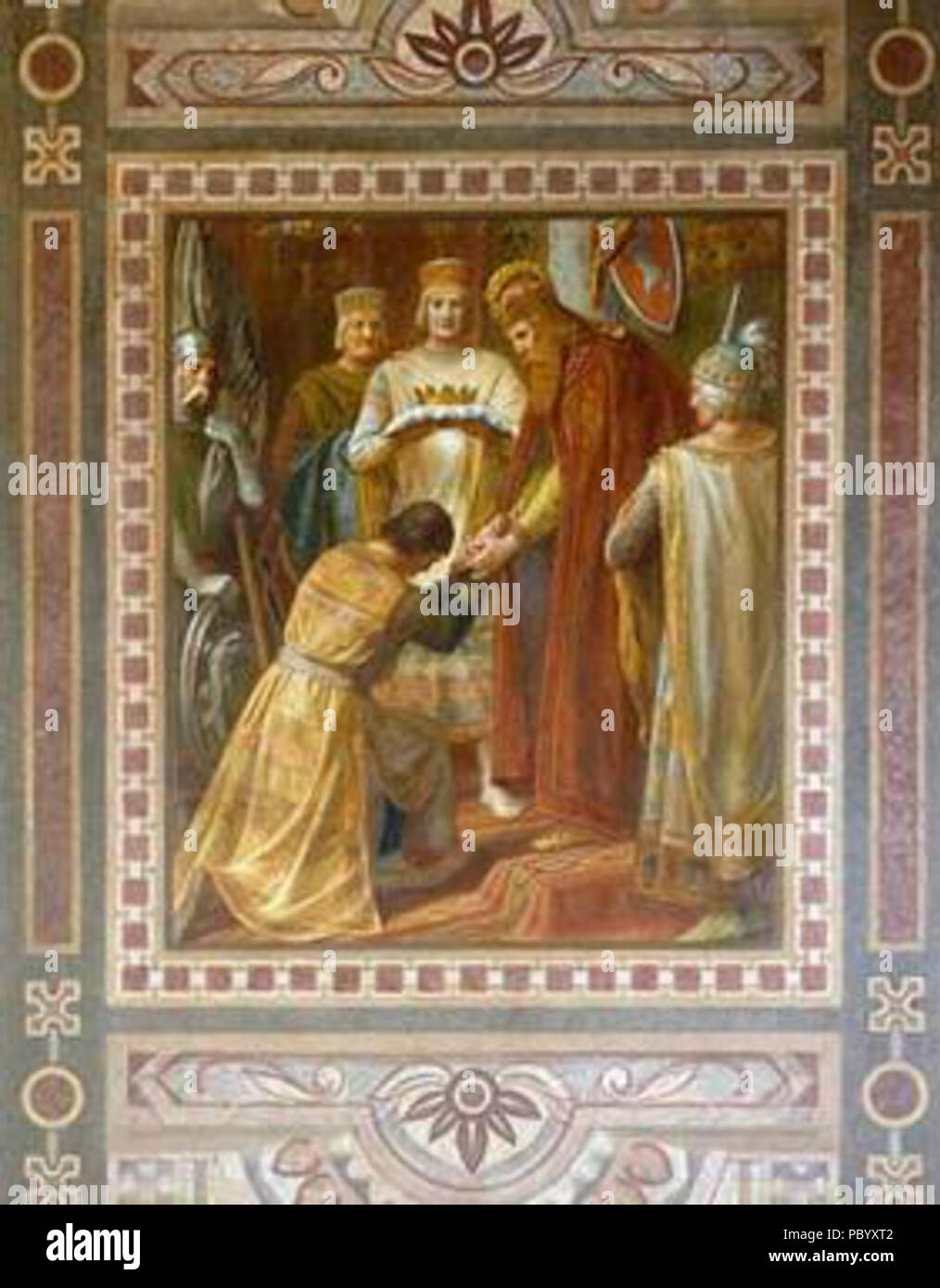 270 Heinrich der Löwe Barbarossa bittet um Verzeihung Stockfoto