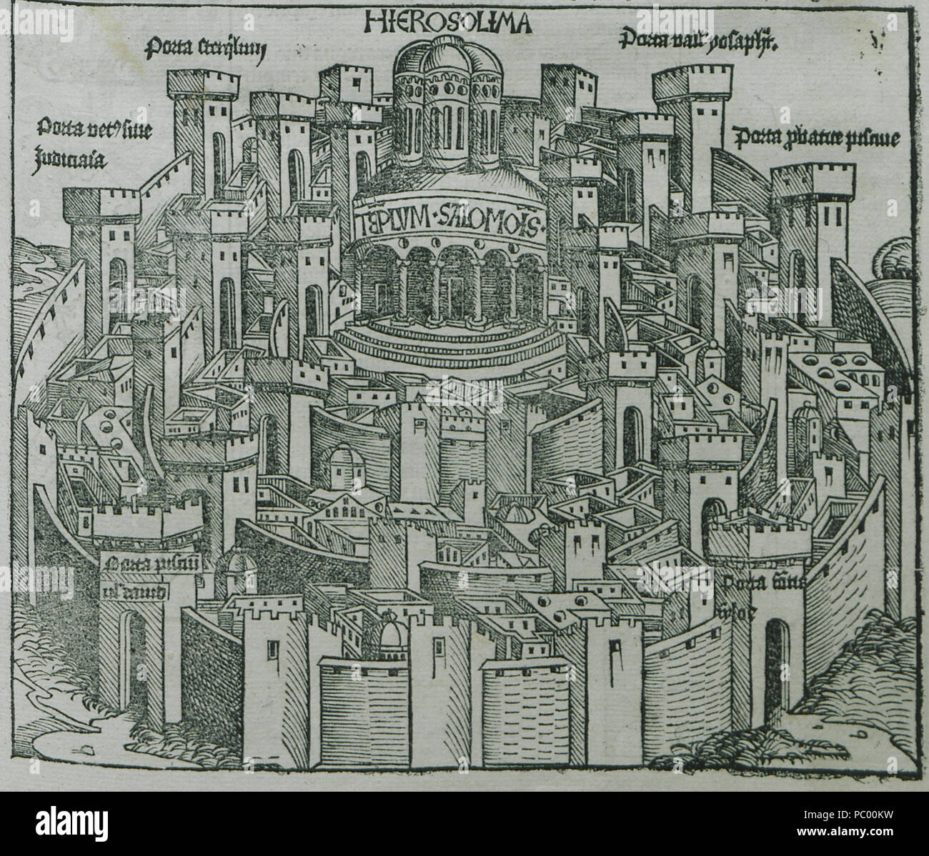 278 Hierosolima - Schedell Hartmann - 1493 Stockfoto