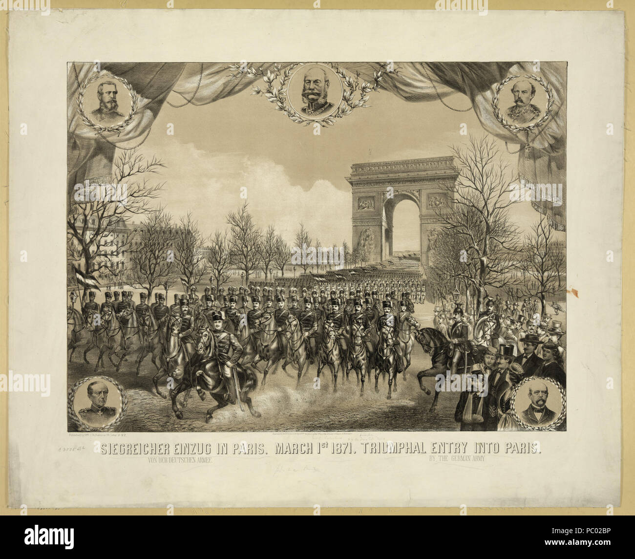 616 triumphalen Einzug in Paris, die von der Deutschen Armee - Bibliothek des Kongresses Stockfoto