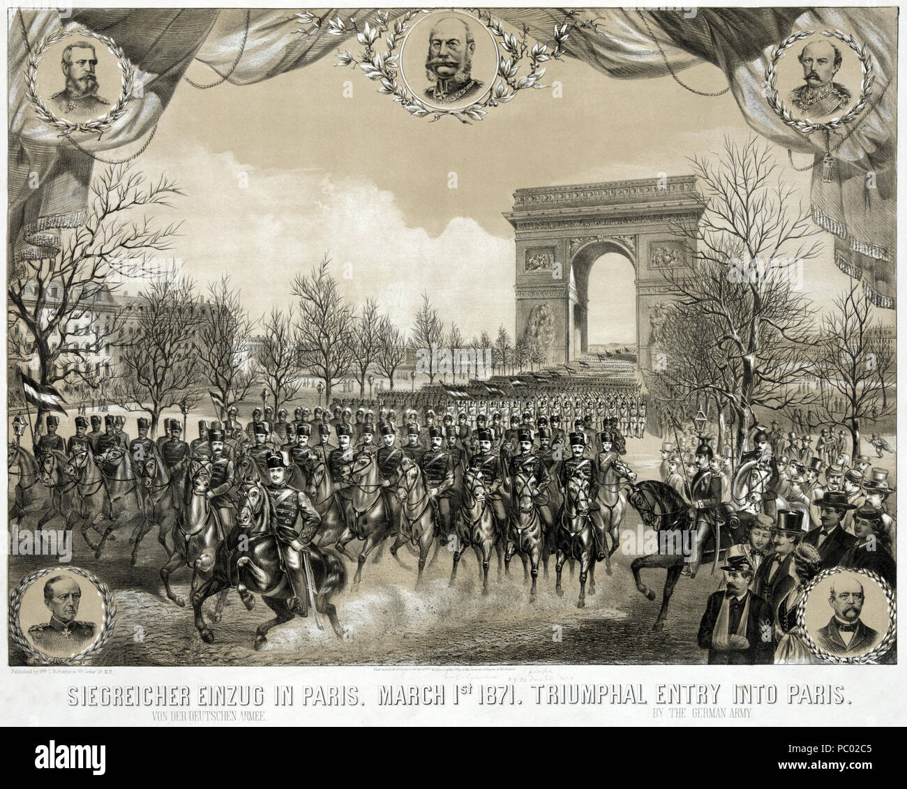 616 triumphalen Einzug in Paris., durch die deutsche Armee 2. Stockfoto
