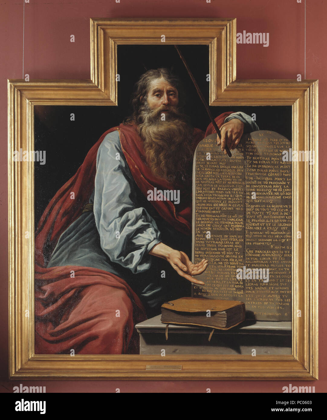 64 Mose mit den Tafeln des Gesetzes (Claude Vignon) - Nationalmuseum - 23869 Stockfoto