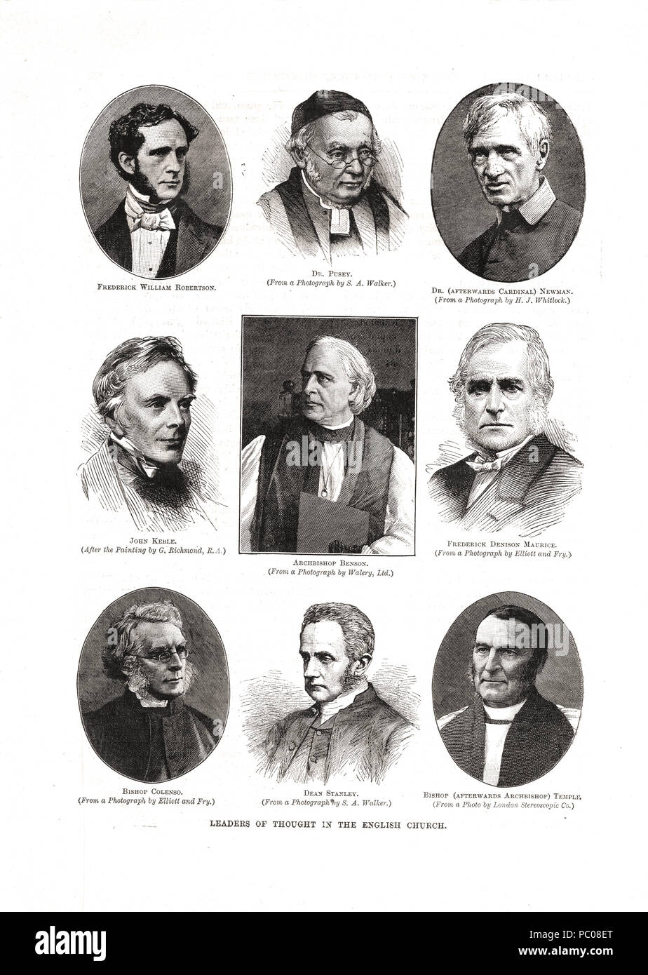 Die Führer der Kirche der viktorianischen Ära Stockfoto