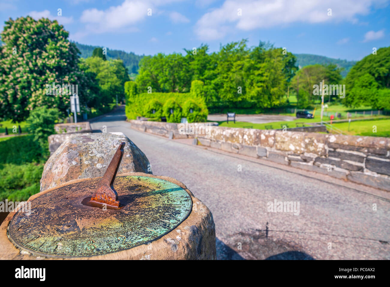 Pont Fawr Brücke über den Fluss Conwy bei Romanum, Conwy, Wales, Vereinigtes Königreich, Europa ein 17. Jahrhundert Stein. Stockfoto