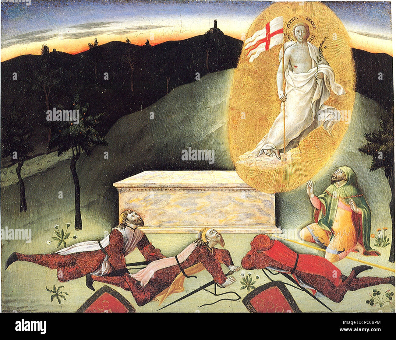 386 Maestro dell'Osservanza, resurrezione Stockfoto