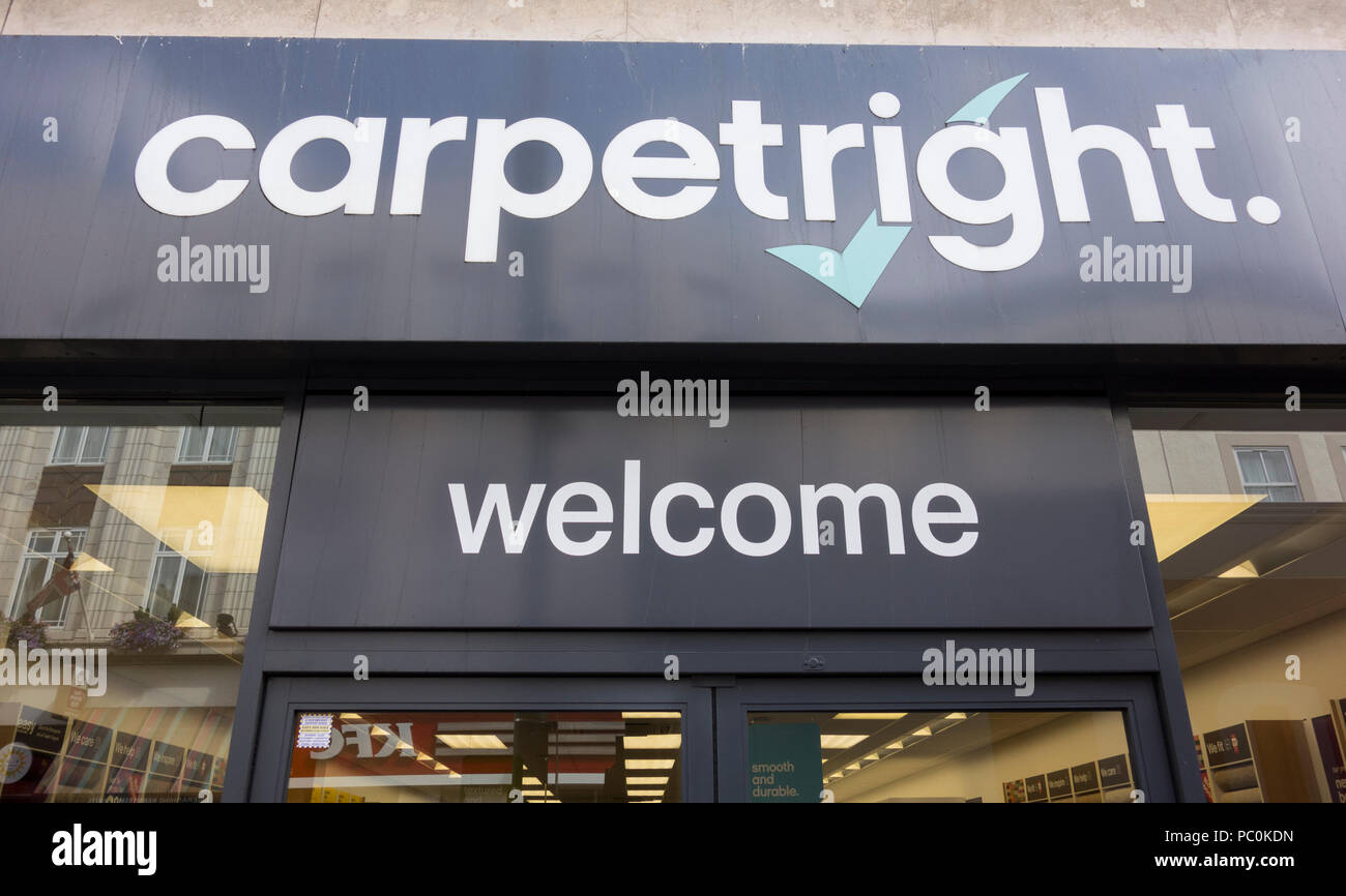 Carpetright Bodenbelägen, Store in der King Street, Hammersmith, London, UK Stockfoto