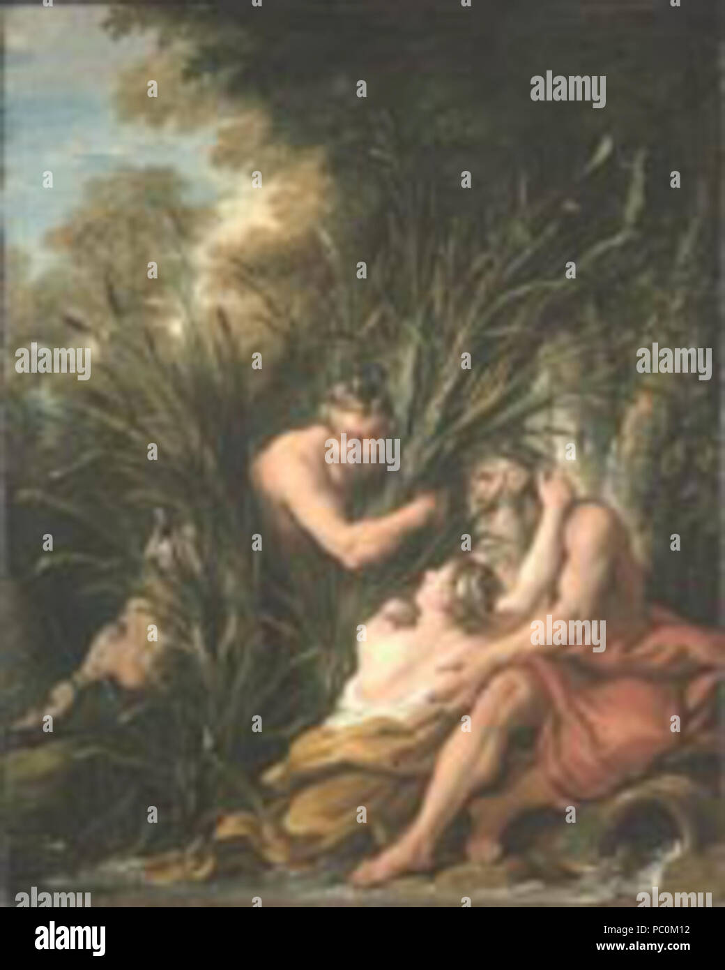 312 Jean François de Troy - Pan und Syrinx Stockfoto
