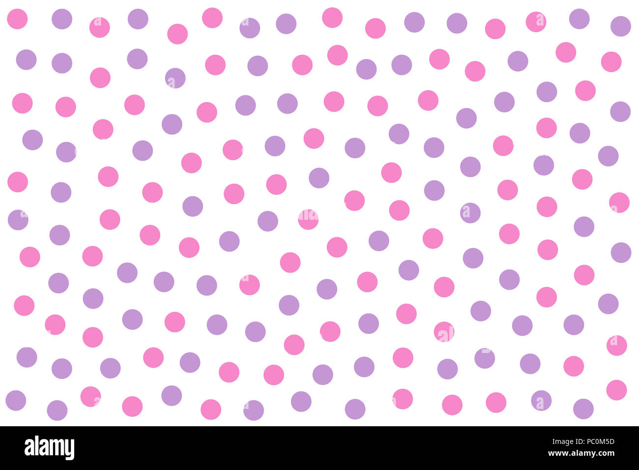Rosa und Lila Punkte als Hintergrund aus zufällig farbigen kleinen Flecken. Gepunkteten Bereich. Tapeten oder Hintergrund. Isolierte Abbildung. Stockfoto