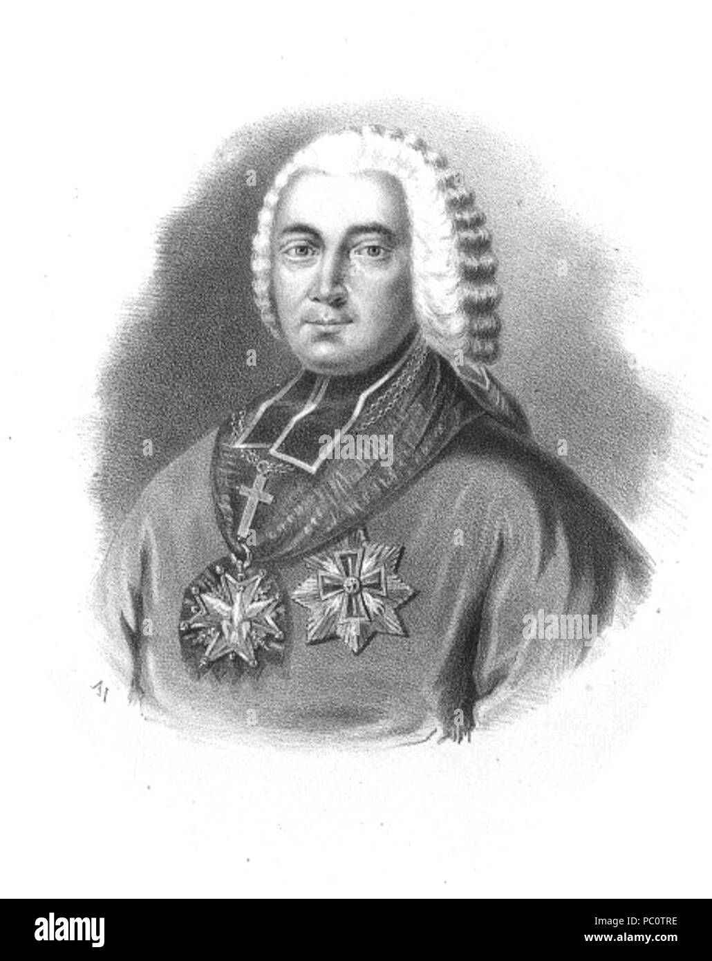 338 Florian Kazimierz Czartoryski Primas von Polen Stockfoto