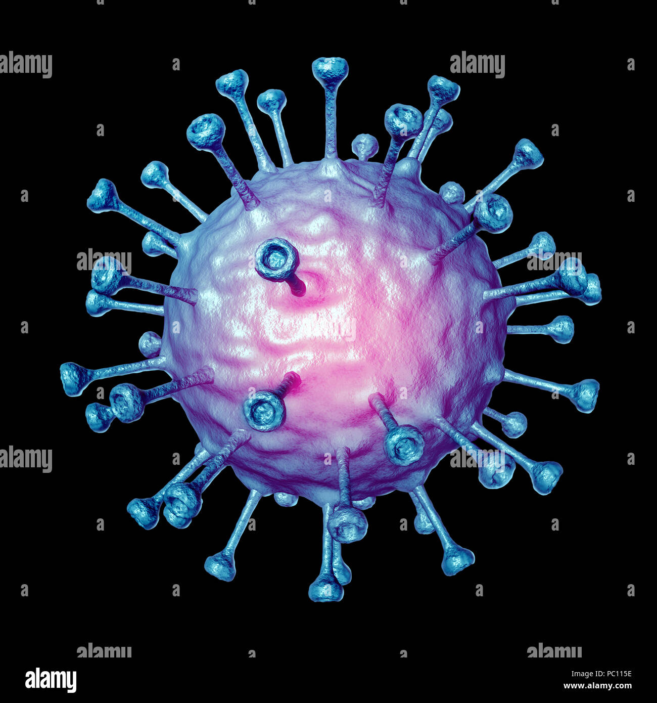 Lymphozyten Zelle Konzept wie ein Immunsystem Zellen, die für die Kontrolle von Krebs durch die Immunologie und Immuntherapie als Onkologie Medizin. Stockfoto