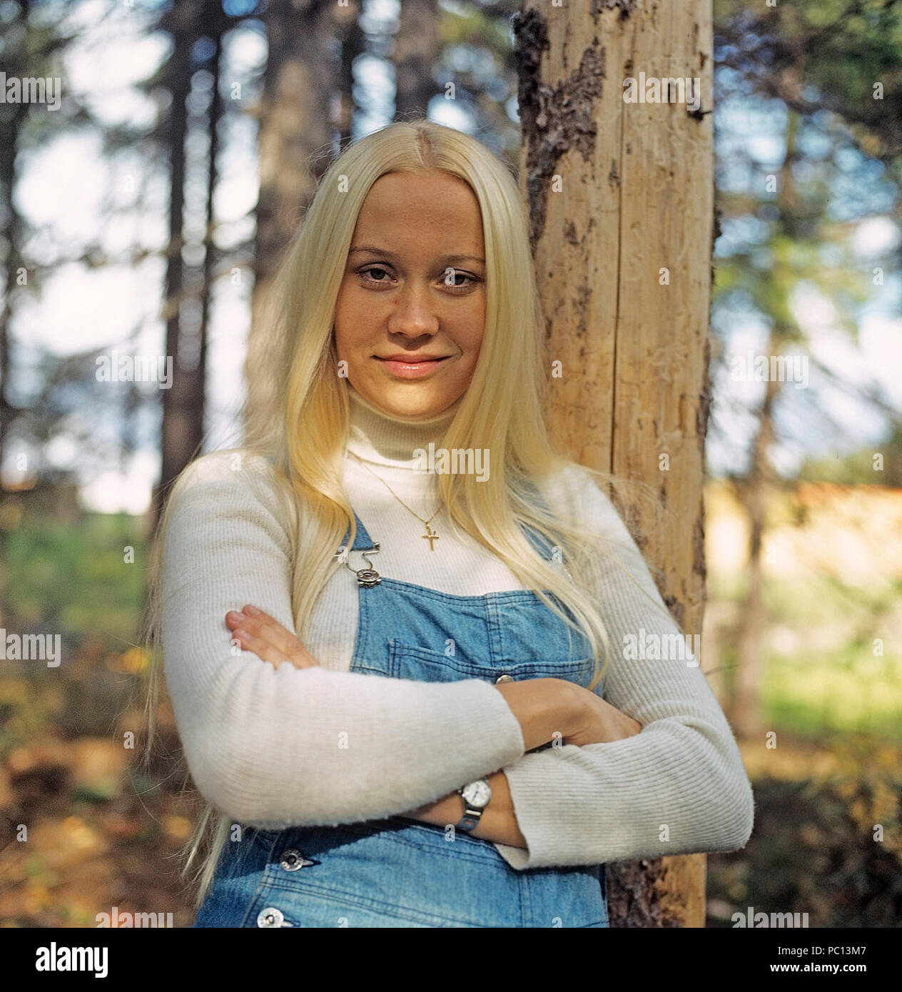 Agnetha Fältskog. Sänger. Mitglied der Popgruppe ABBA. Geboren 1950. Hier  im Bild 1972 Stockfotografie - Alamy