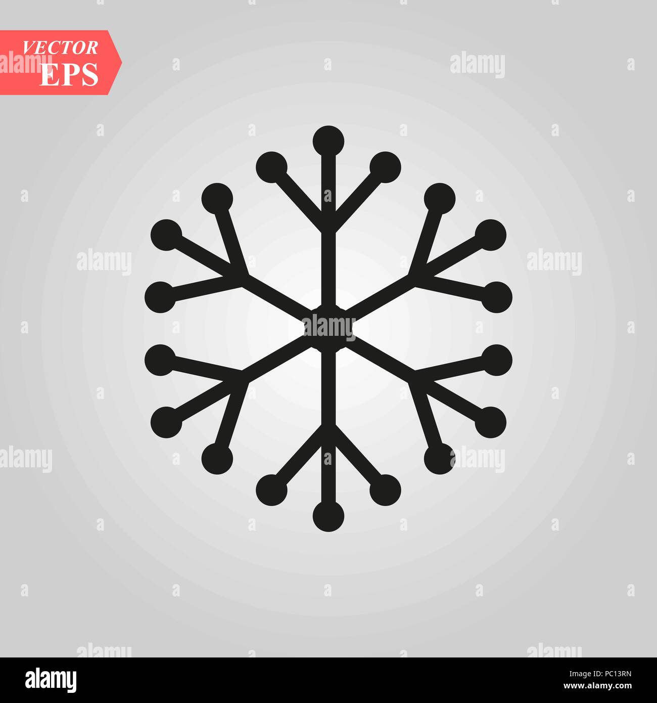 Digitale schwarz isoliert Kreis logo Vorlage. Abstrakte Schneeflocke, Blume oder sun Vektor Illustration stilisiert. Polka Dots runde Zeichen eps 10. Stock Vektor