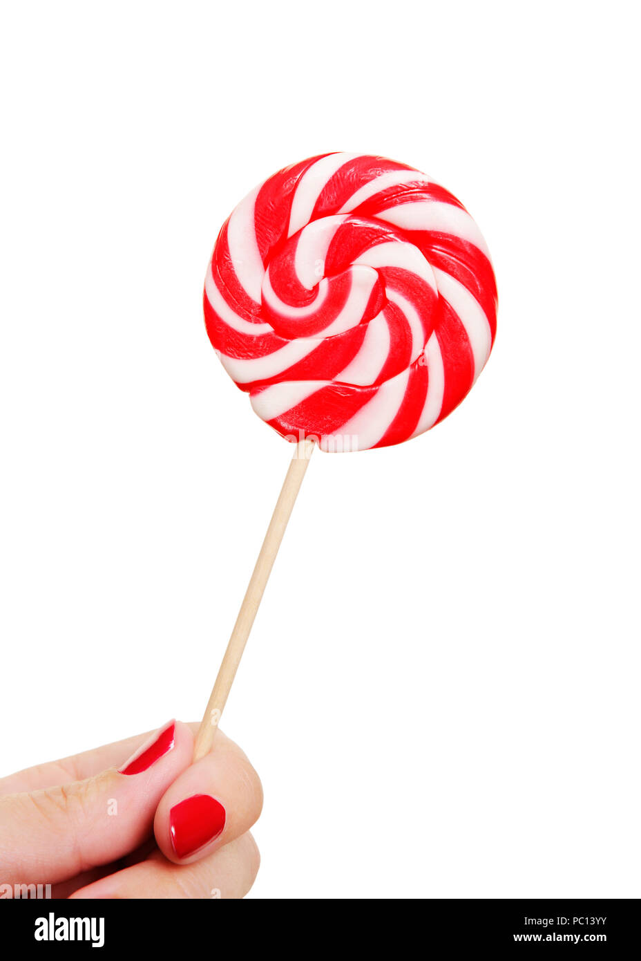 Pinwheel Swirl Lollipop, Ausschneiden Stockfoto
