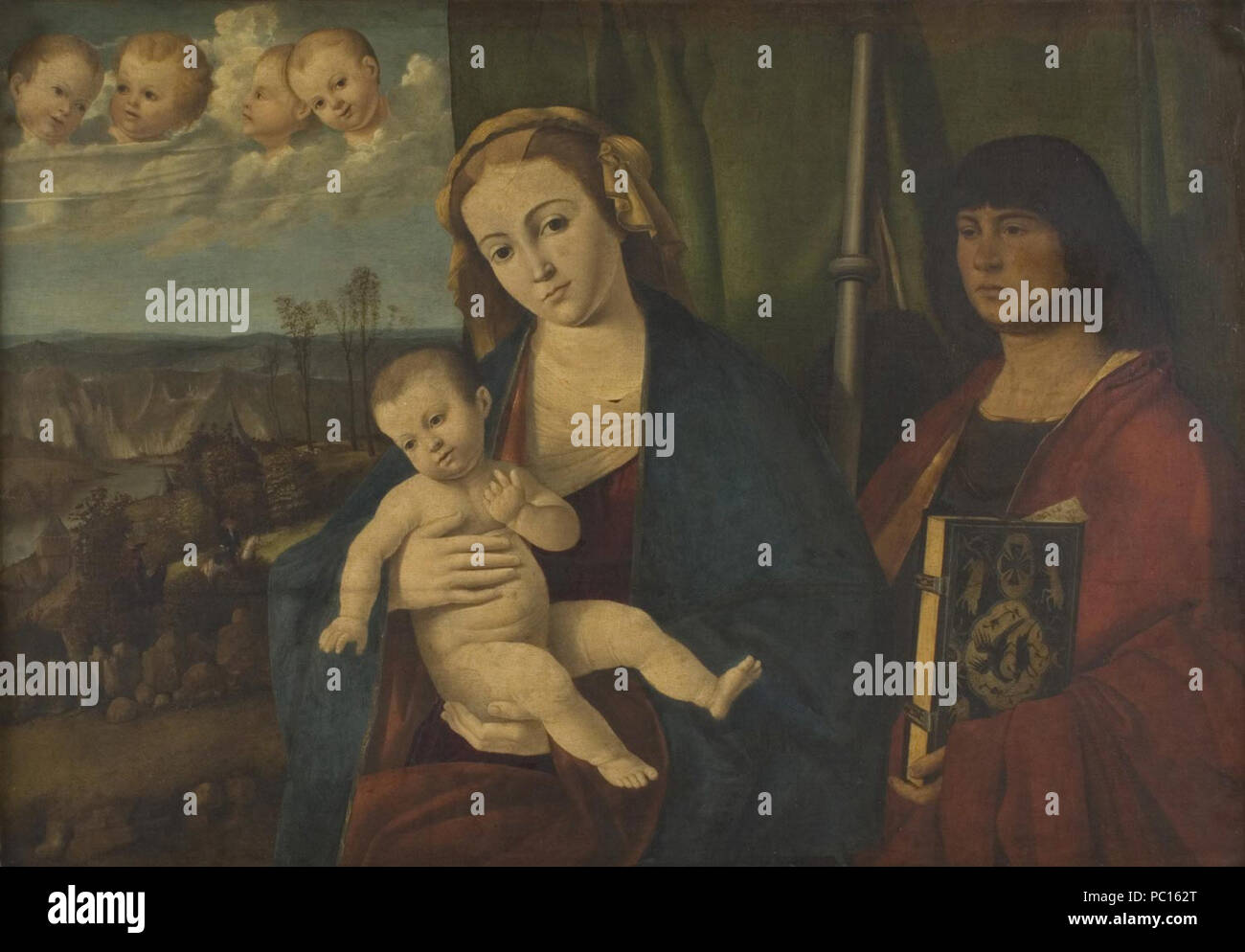 395 Marco Basaiti, Jungfrau und Kind mit dem Hl. Jakobus der Große Stockfoto