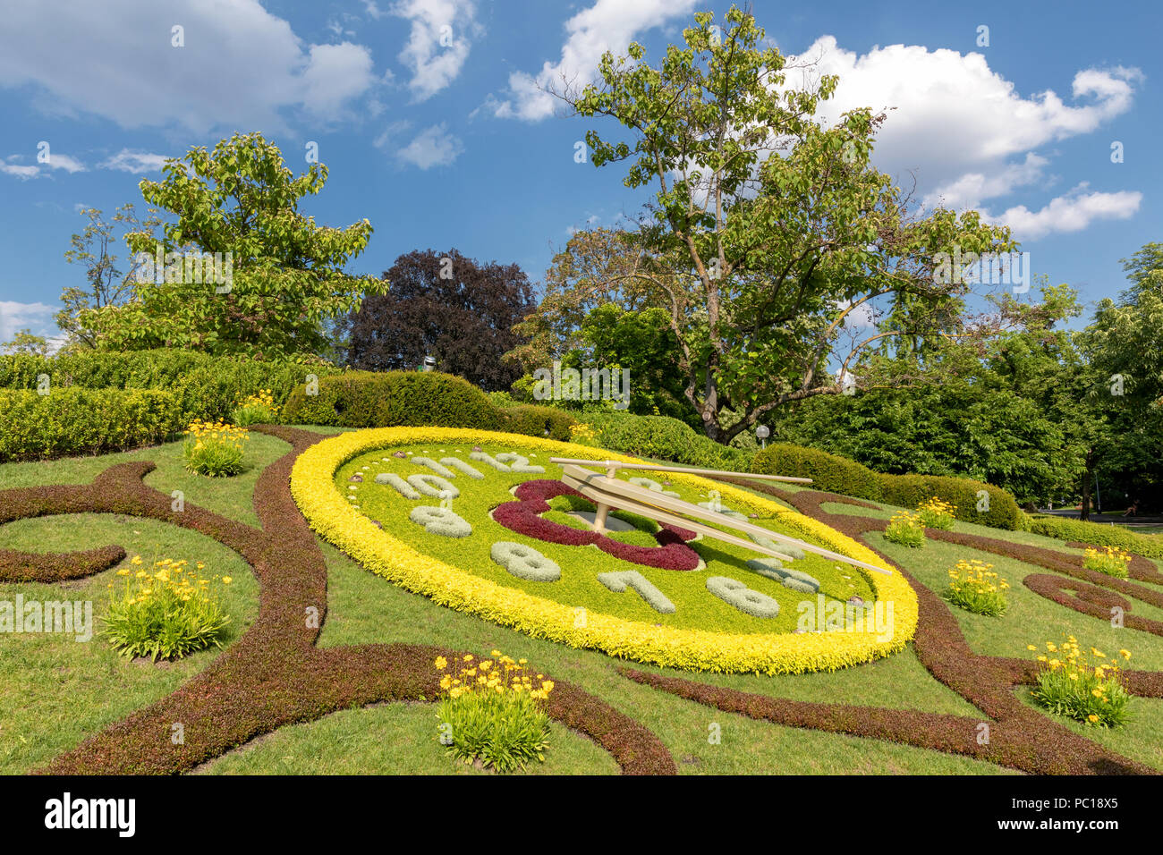 Switzerland Geneva Flower Clock Stockfotos und -bilder Kaufen - Alamy