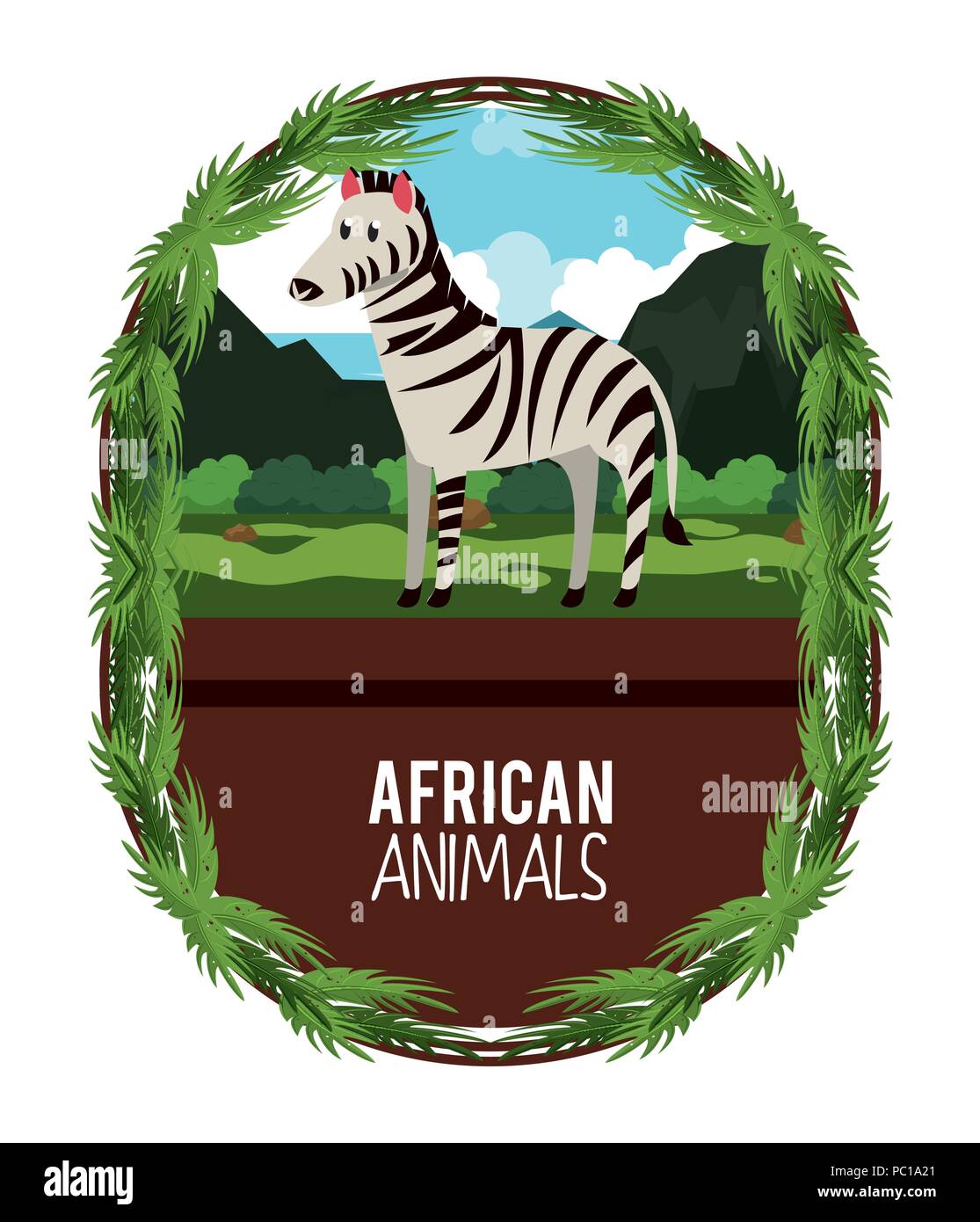 Afrikanische Tiere Cartoon Stock Vektor