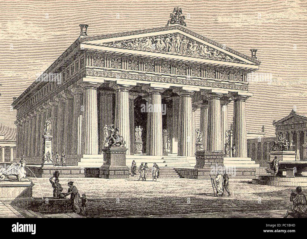 . Die Rekonstruktion der antiken griechischen Tempel des Poseidon in Paestum, Italien. 12:54, 1 May 2005 (UTC) 462 PaestumItalien Stockfoto