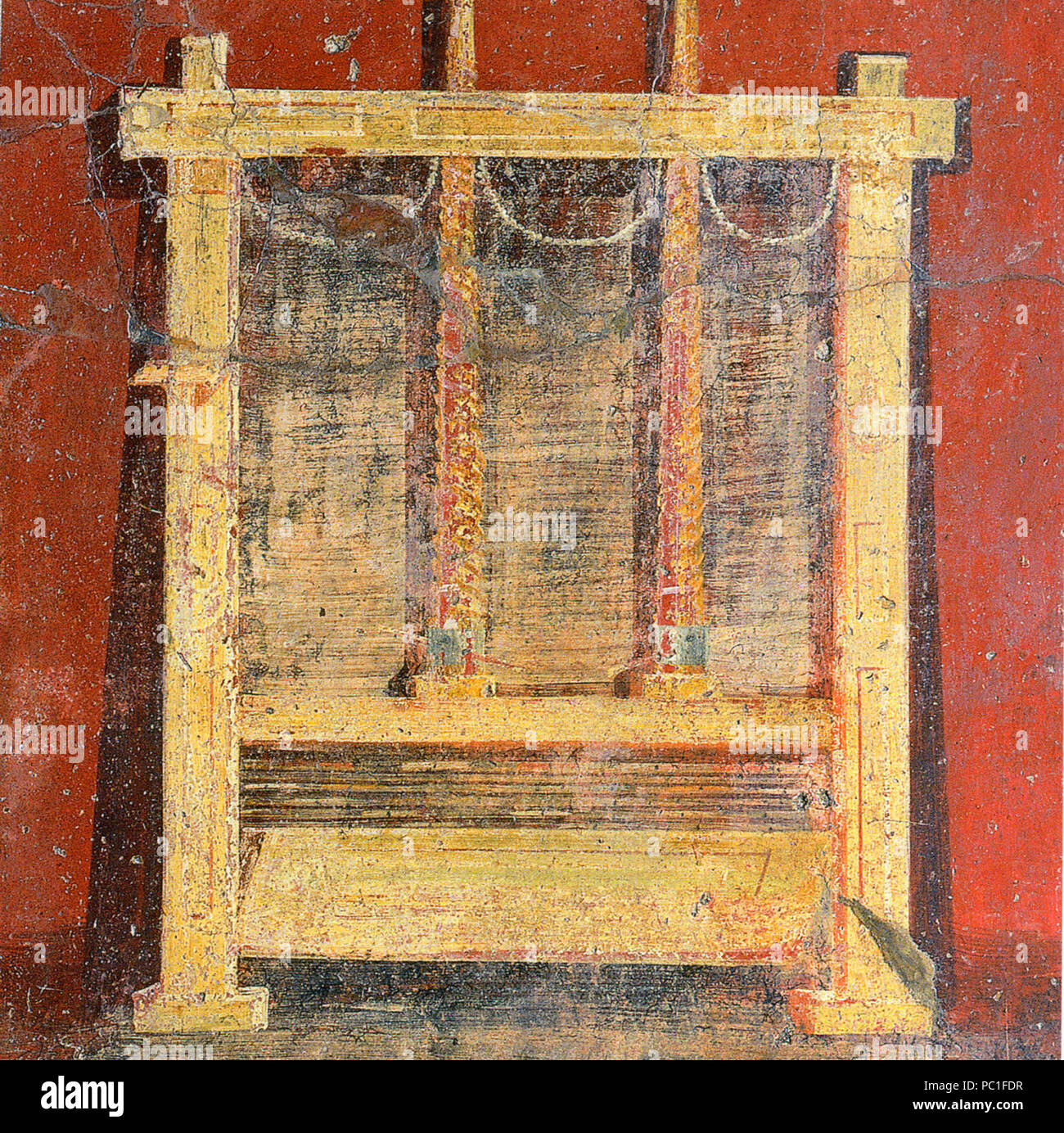 492 Pompeji - fullonica von Veranius Hypsaeus 3-MANN Stockfoto