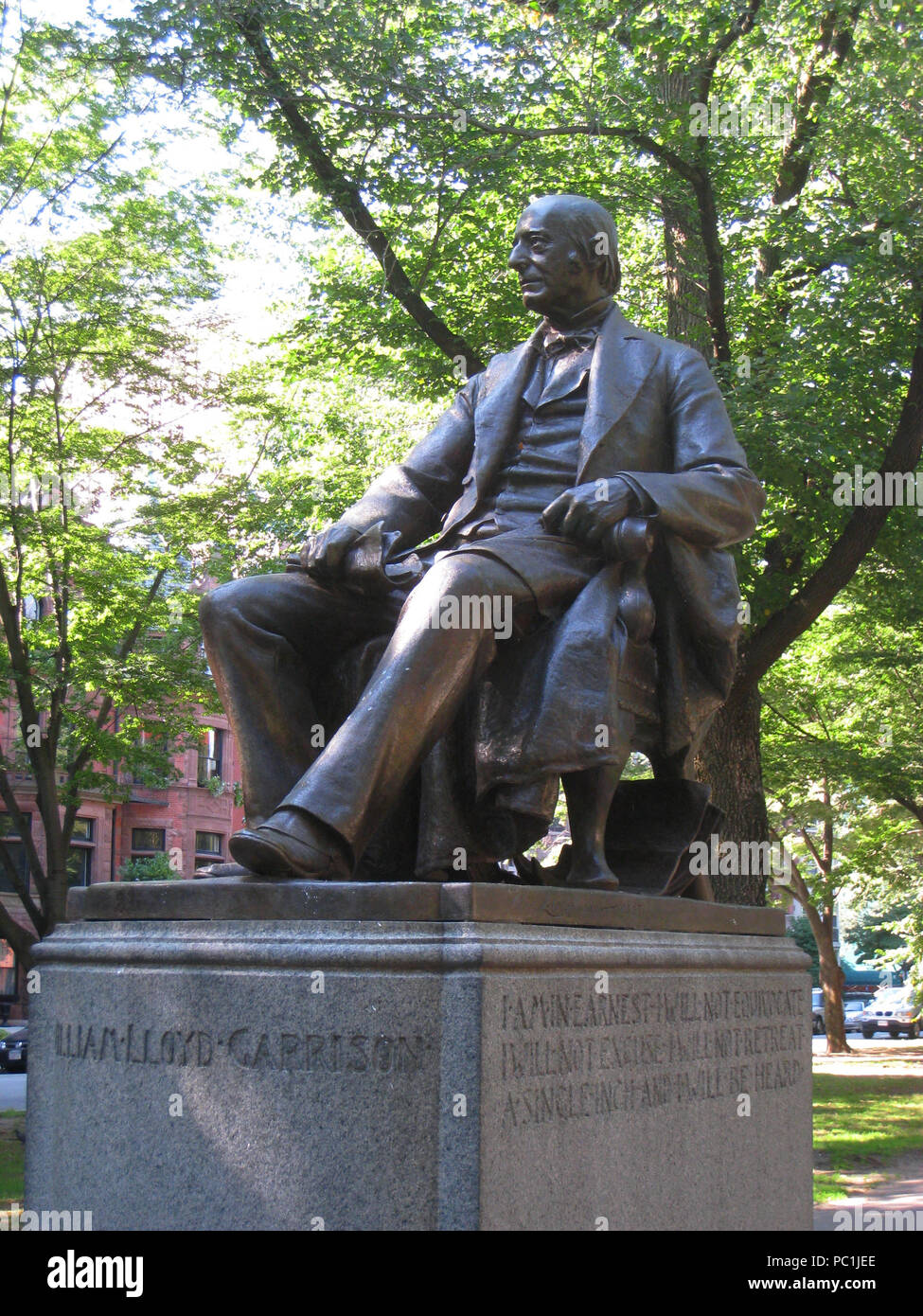 649 William Lloyd Garrison auf der Commonwealth Avenue, Boston Stockfoto