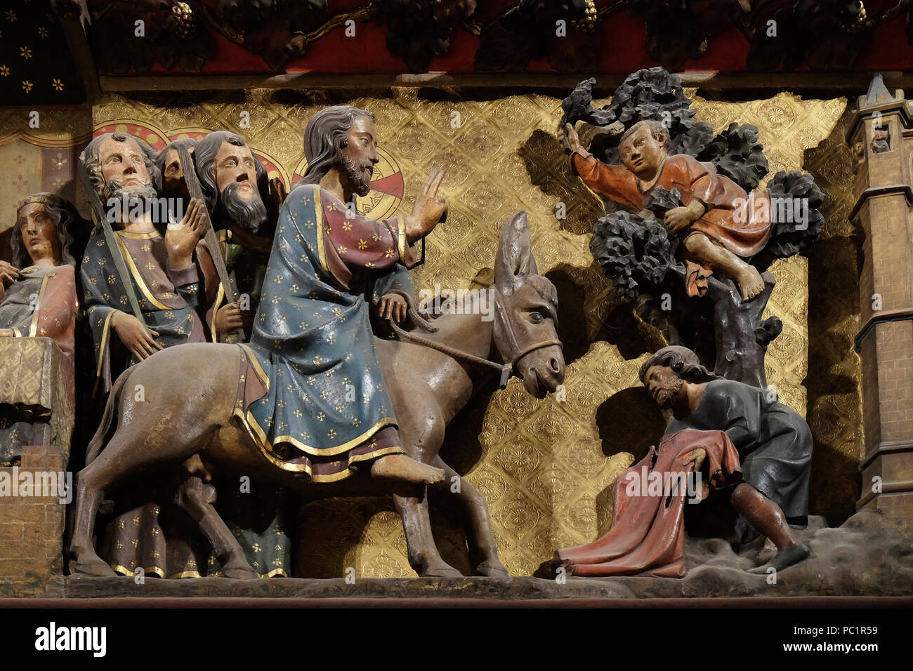 Den triumphalen Einzug Jesu in Jerusalem, dem Palmsonntag, Weltkulturerbe der UNESCO in Paris, Frankreich Stockfoto