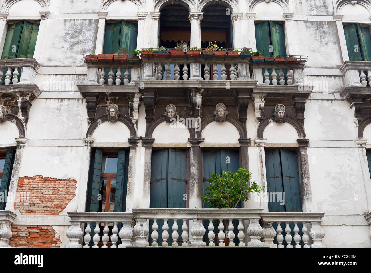 Balkon, Venedig Stockfoto