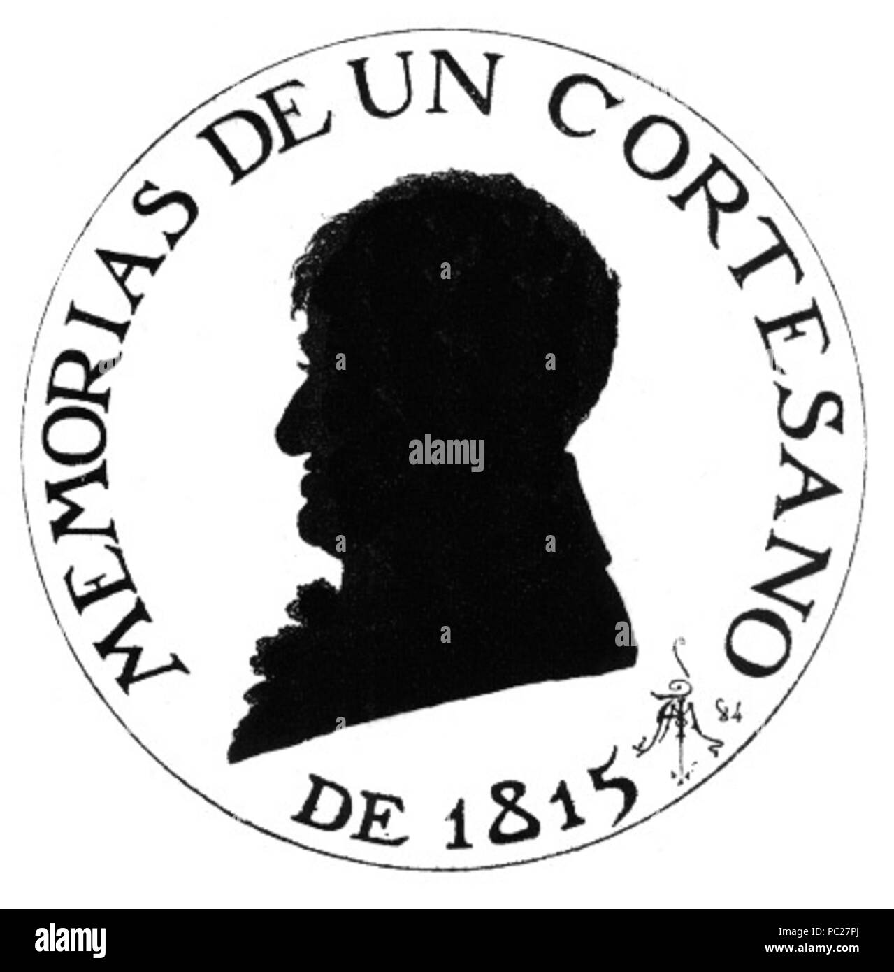 411 Memorias de un cortesano de 1815 (Portada de la edición de 1884) Stockfoto