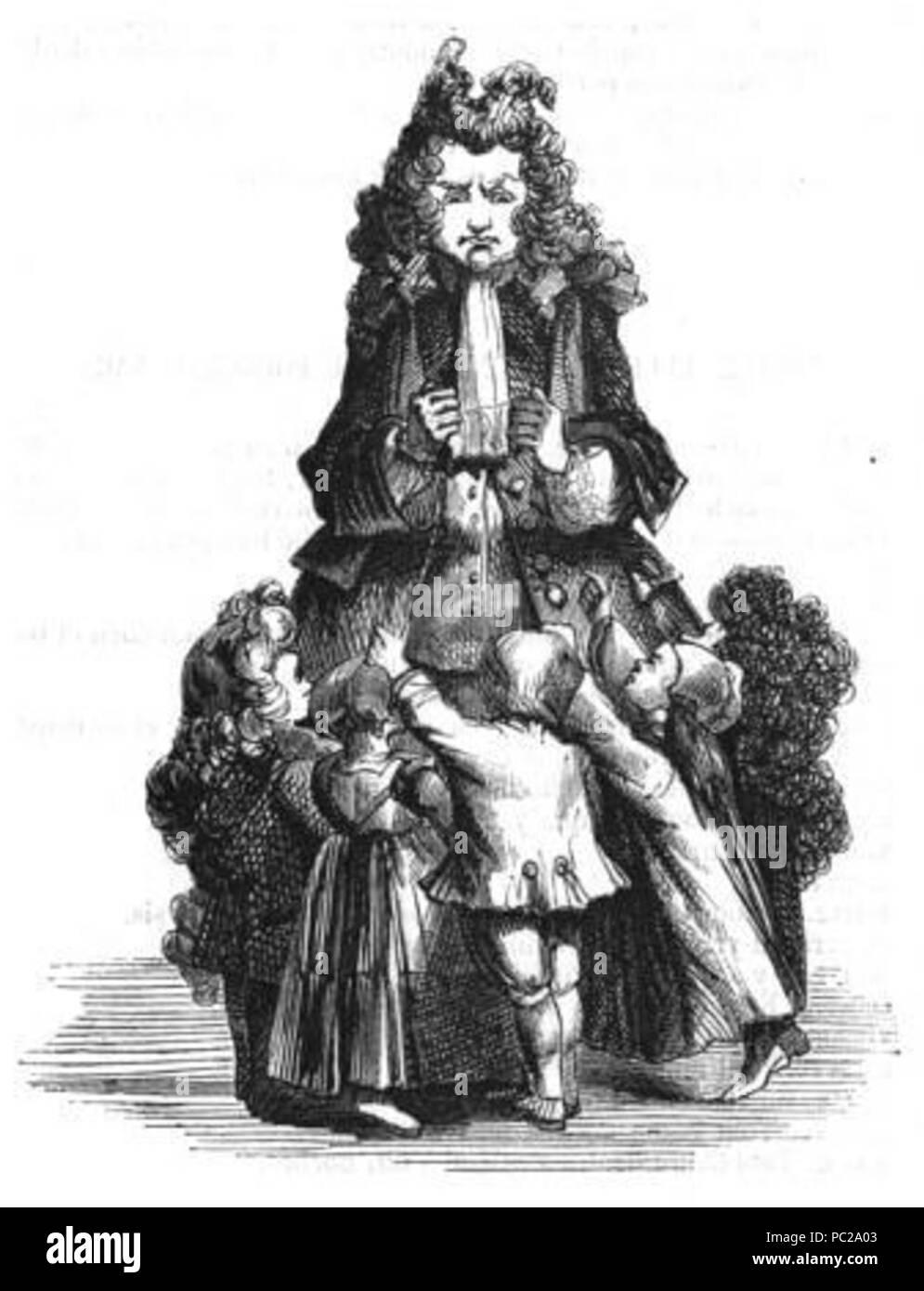 423 Monsieur de Pourceaugnac, Abbildung 3, Gérard Seguin, 1857 Stockfoto