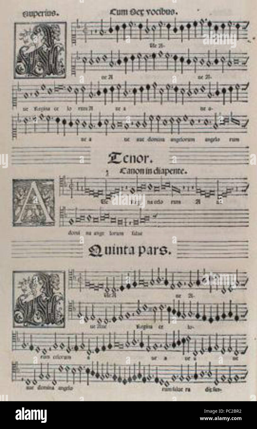 433 Musices Liber Primus Stockfoto