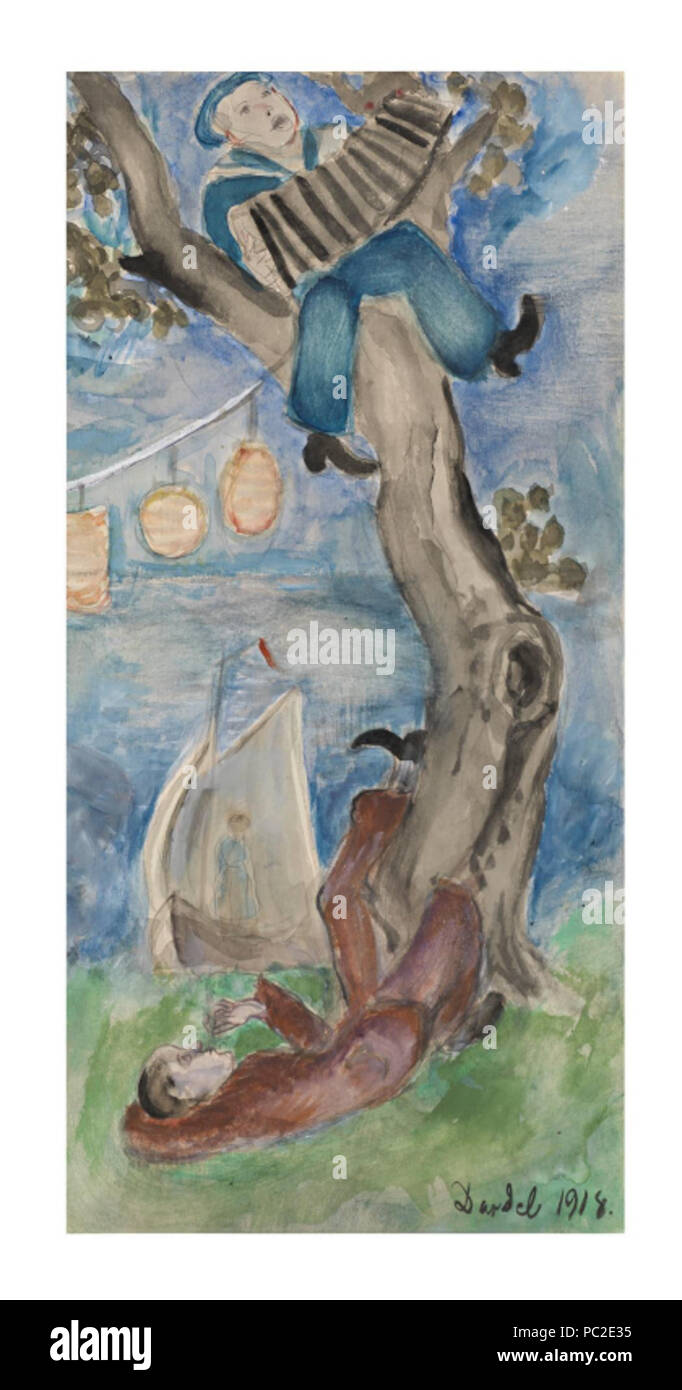 446 Nils Dardel - Nils Vilar sig Stockfoto