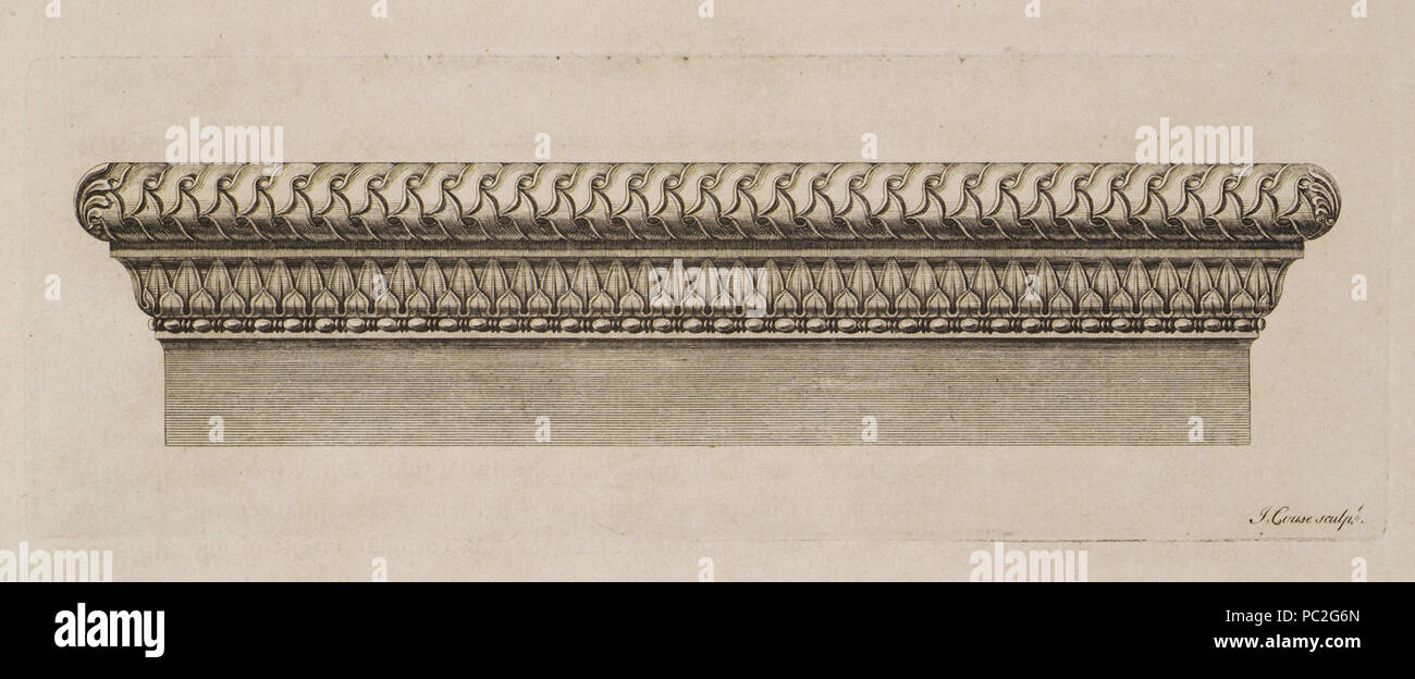 458 Ormament der architektonische Besonderheit - Stuart James&amp; Nicholas Revett - 1762 Stockfoto