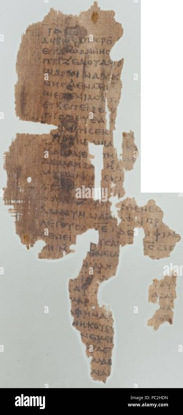 467 Papyrus 6 (Johannes 11,1-8). Stockfoto