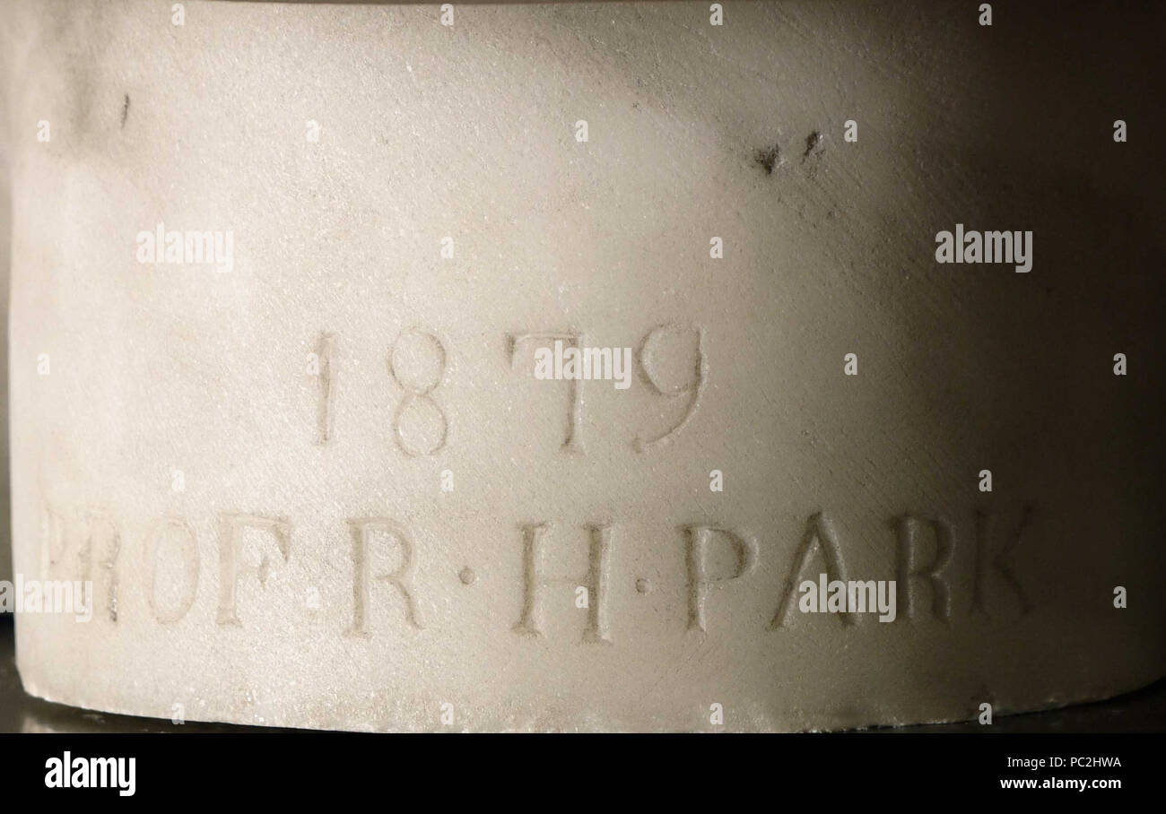 468 Park büste Signatur 1879 Stockfoto