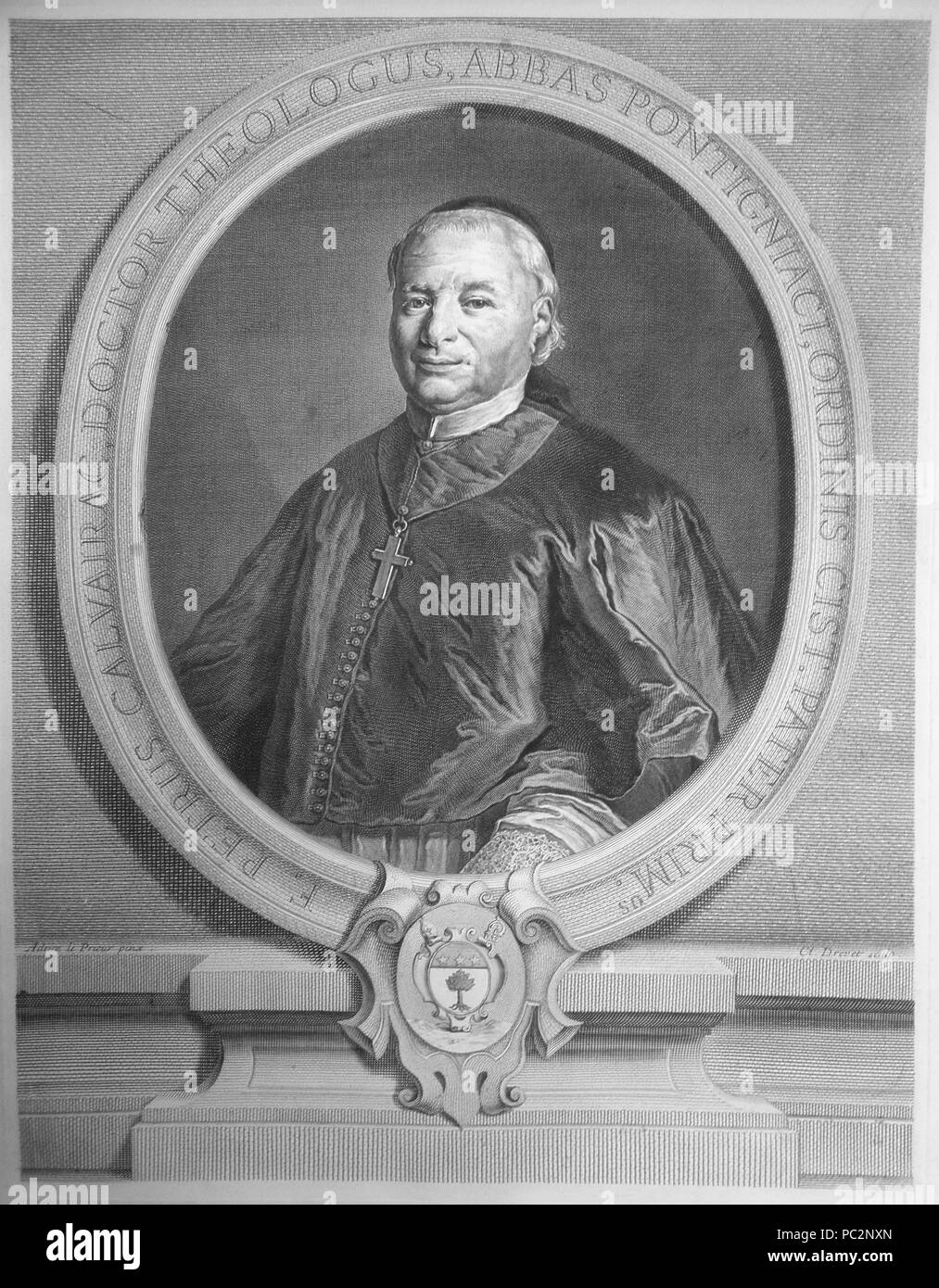 482 Pierre Calvairac, 1719-1741 Abbe de Ligny-le-Châtel Stockfoto