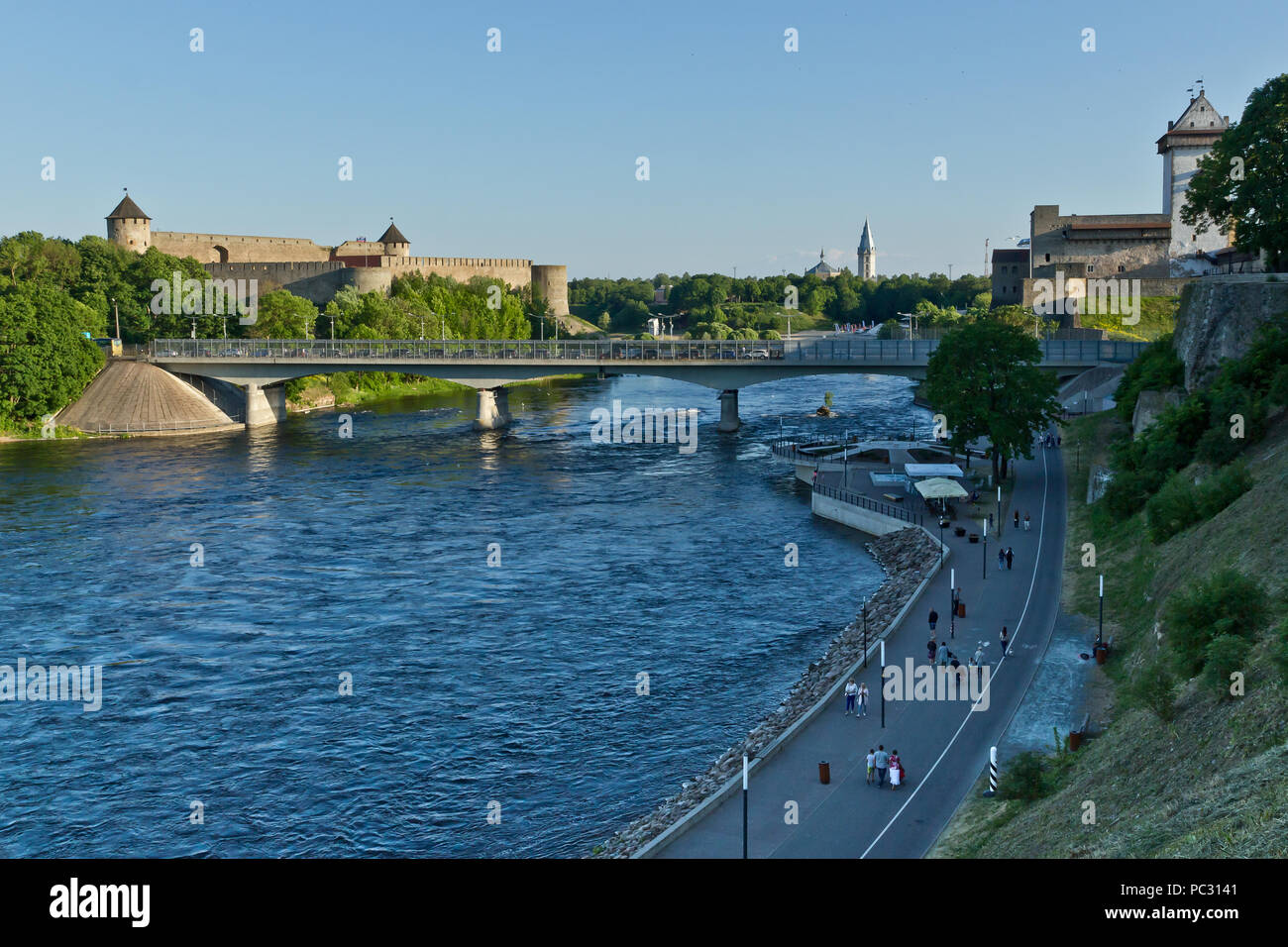 Alte Festungen in Iwangorod, Russland Stockfoto