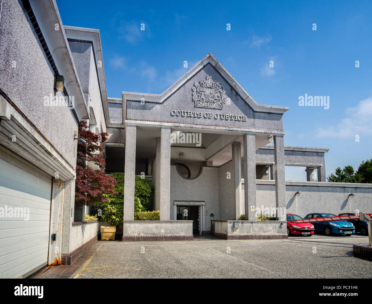 12. Juni 2018: Truro, Cornwall, UK-Gesetz Gericht oder die Gerichte der Gerechtigkeit. Stockfoto