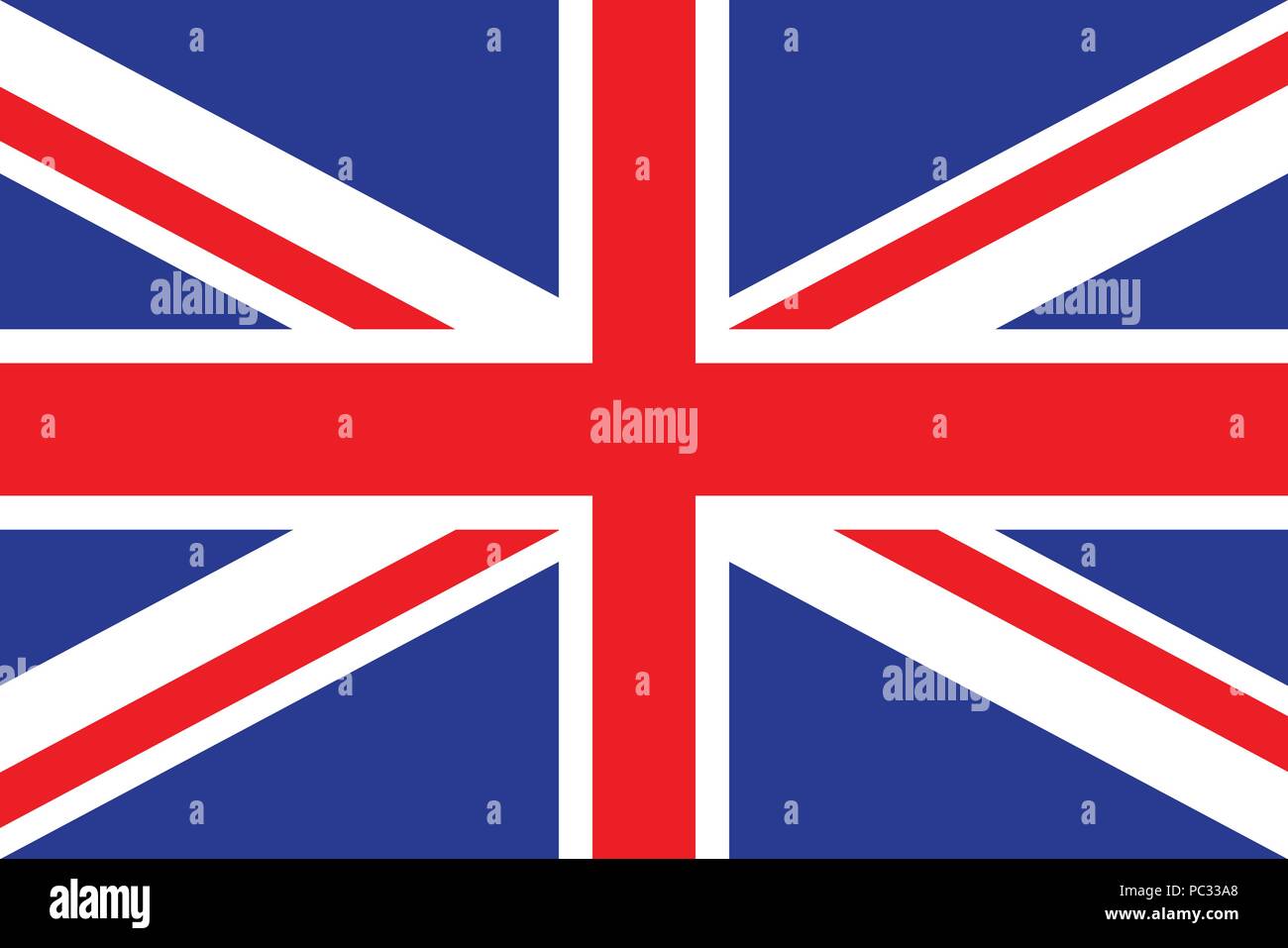 Flagge des Vereinigten Königreichs führen. Vector Illustration Stock Vektor