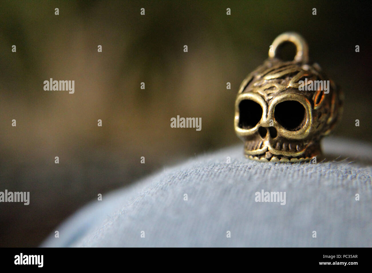 Metall Schädel Charme Stockfoto